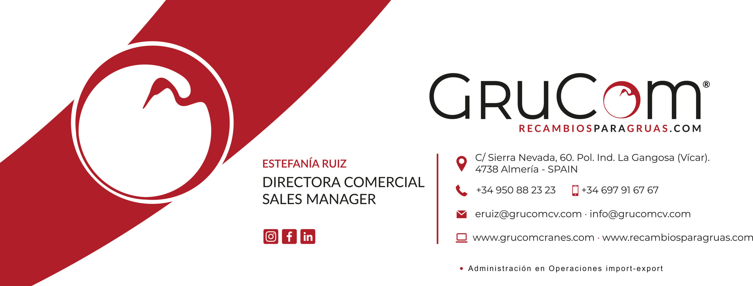 Tarjeta Grucom Estefania